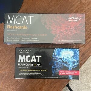 Kaplan MCAT Flashcards and App Set - Red and Blue